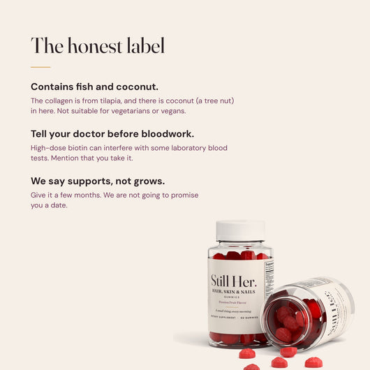 The honest label: contains fish and coconut, tell your doctor before bloodwork
